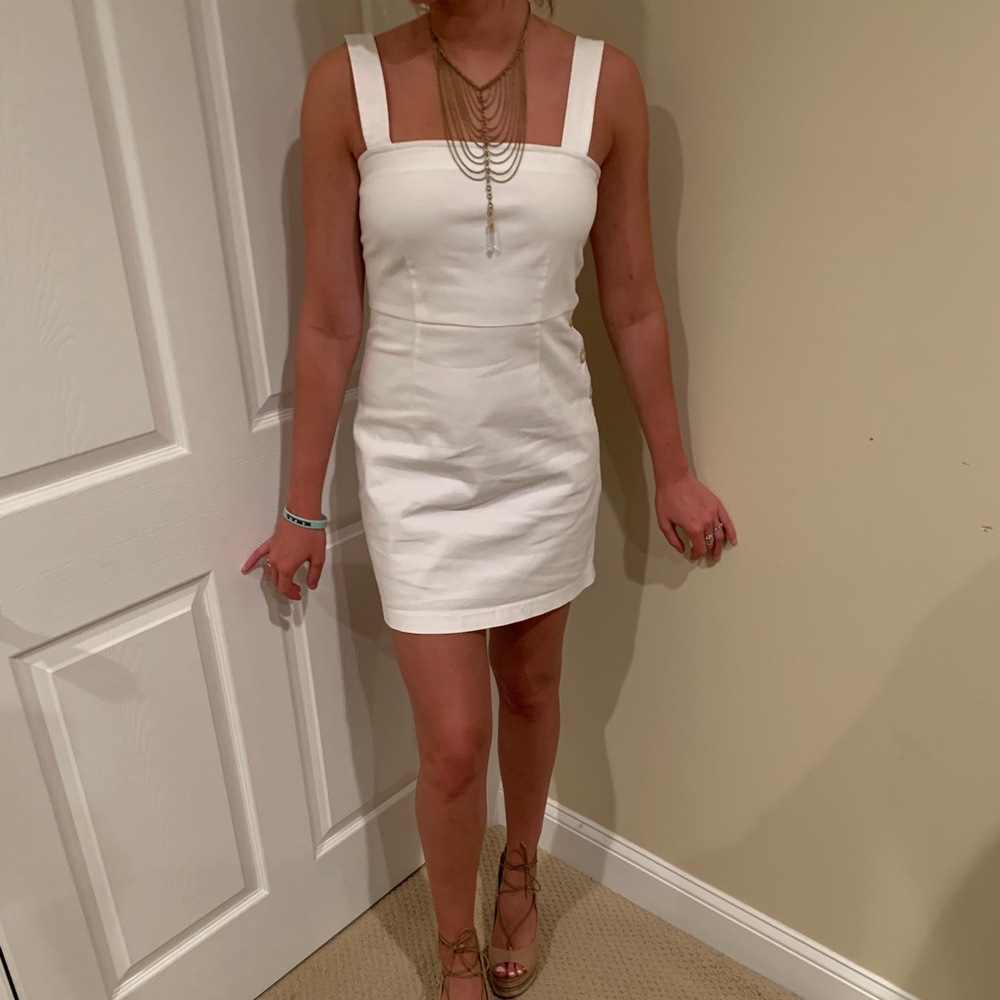 White buttoned Forever 21 Dress